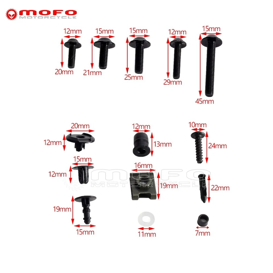 Крепежные винты/болты/крепежи/зажимы для обтекателя мотоцикла универсальные для спортивного велосипеда - Изображение 2 из 4
