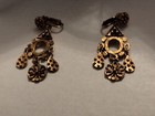 Vintage Art Dangle Gold Tone Earrings — photo 5