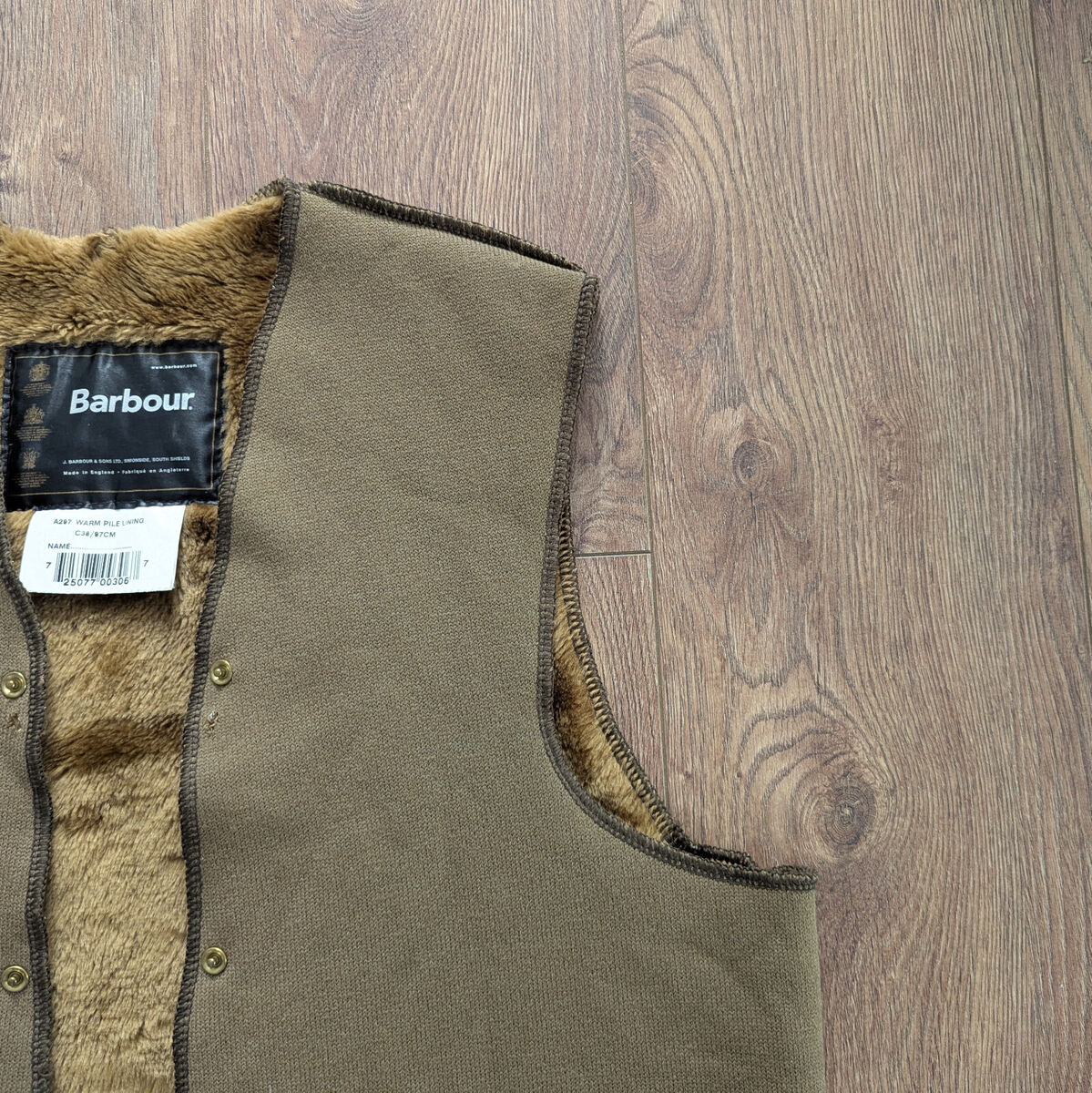 Barbour A297 Warm Pile Lining For Waxed Jacket C38/97CM Made Barbour A297 Warm Pile Lining For Waxed Jacket C38/97CM Made