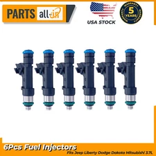 6Pcs Fuel Injectors Fits Jeep Liberty Dodge Dakota Mitsubishi 3.7L 0280158020