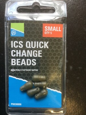 PRESTON INNOVATIONS FISHING - ICS SMALL QUICK CHANGE BEADS -  5 PER PACK