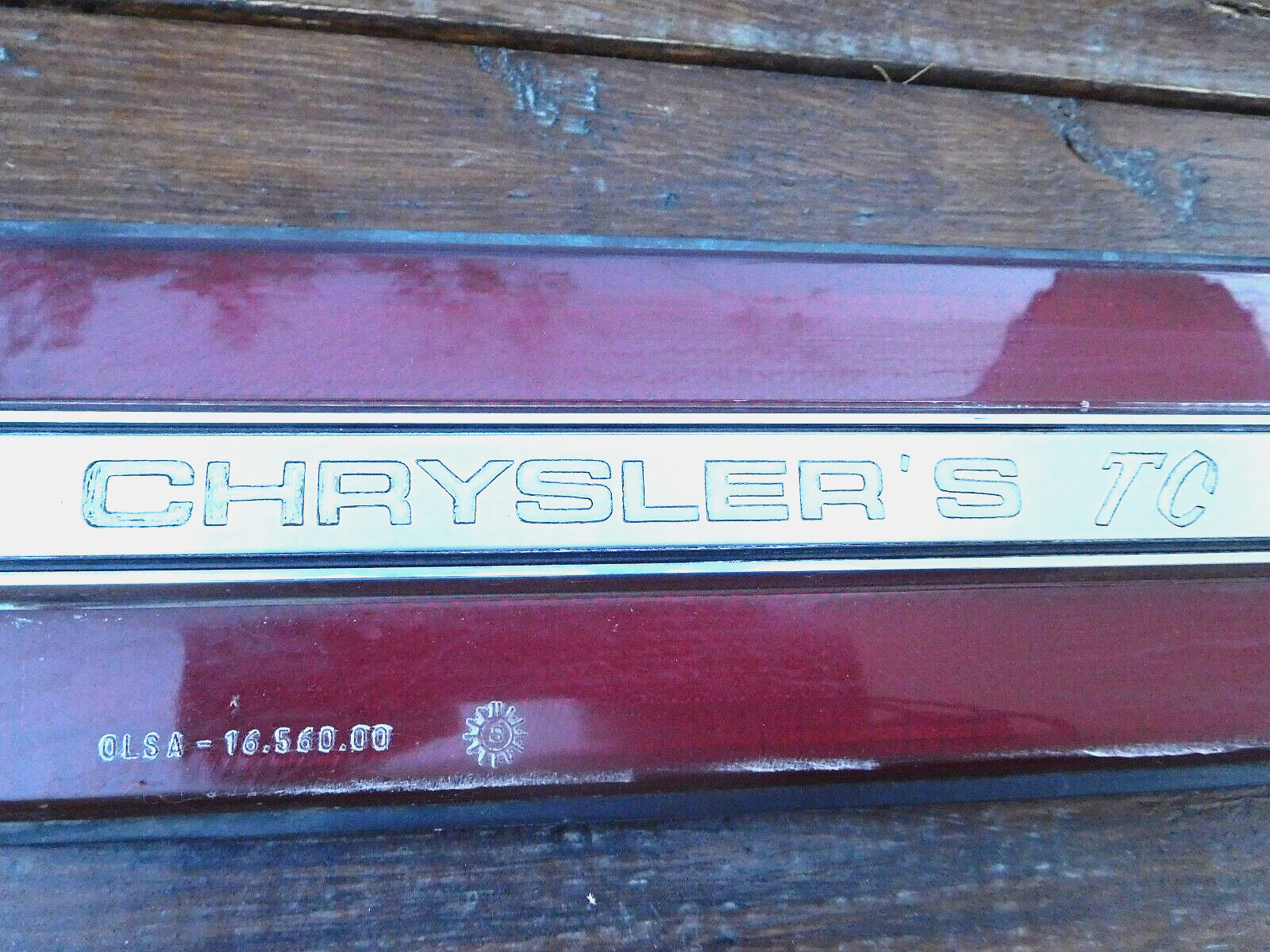 Chrysler TC Trunk Trim 1989 - 1991 Chrysler Maserati OEM Rear Reflector Trim
