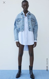 zara cropped denim jacket