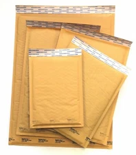 Kraft Bubble Mailer Combo Pack for Book Sellers:  #0, #2, #4, #5, #7 Free Ship