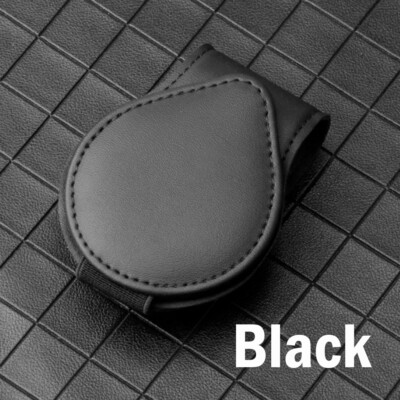 Car Sun Visor Leather Glasses Sunglasses Card Ticket Holder clip Accessories