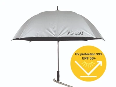 JuCad Golfschirm mit Schirmstift! Farbe: silber mit UV-Schutz