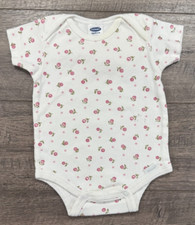 Baby Girl Clothes Old Navy 3-6 Month Pink Flower Bodysuit