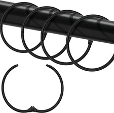 Shower Curtain Hooks Rings,24 Pcs Rustproof Metal Shower Hooks for Shower Curtai