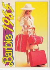 1991 Action/Panini Another First For Barbie 1985 #116 Travel Fashion Playset