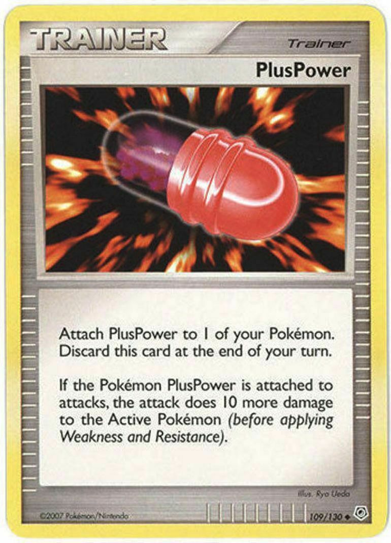 PlusPower 109/130 Diamond & Pearl Uncommon Light Play LP Pokemon DNA GAMES