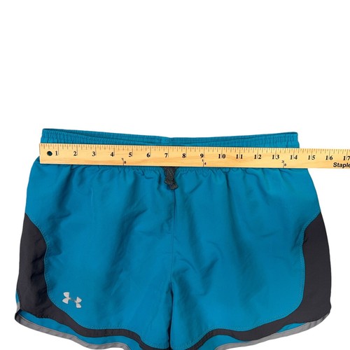 Under Armour Shorts Youth Girls XL Teal Aqua Athletic Heatgear Running Gym Loose - Picture 6 of 10