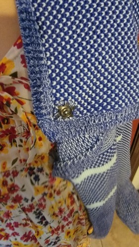 IVIVVA Girls 14 Feelin Toasty Cardigan Wrap Blue Open Front Snaps Lululemon - Picture 5 of 7