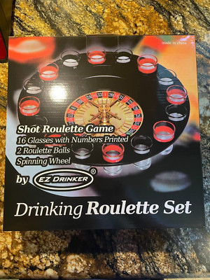 Shot Glass Roulette Novelty Gifts Drinking Party Game 16PCS Red/Black
