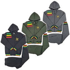 Time Is Money Rasta Tracksuit Set Reggae 3 Stripe Hoodie Joggers  Streetwear Set