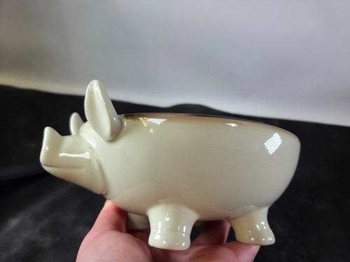 RARO Cuenco Cerdo Beige Estilo Napa 7" Diseñado por Michael Chiarello ¡Lindo! - Imagen 9 de 14
