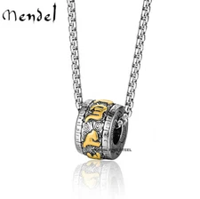 MENDEL Mens Womens Tibetan Buddhist Lucky Protection Amulet Pendant Necklace Men