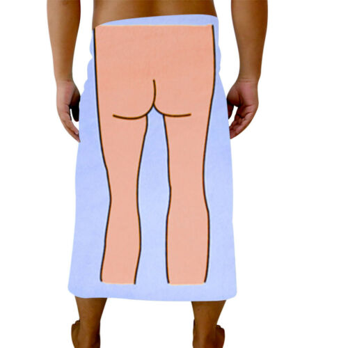 Creative Bath Towel Adult Funny Print Shower Body Wrap Soft Beach Towel Blanket - Picture 21 of 21