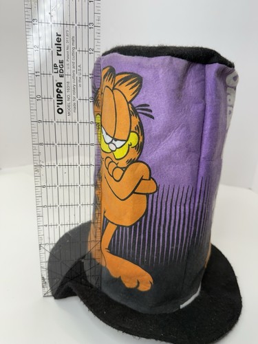 Cappello vintage Garfield piano cottura feltro carnevale premio fiera di stato nero viola - Foto 10 di 10