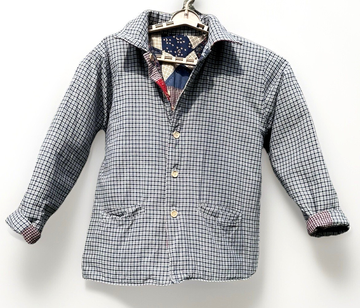 Patchwork Quilted Jacket Reversible Coastal Prepp… - image 3