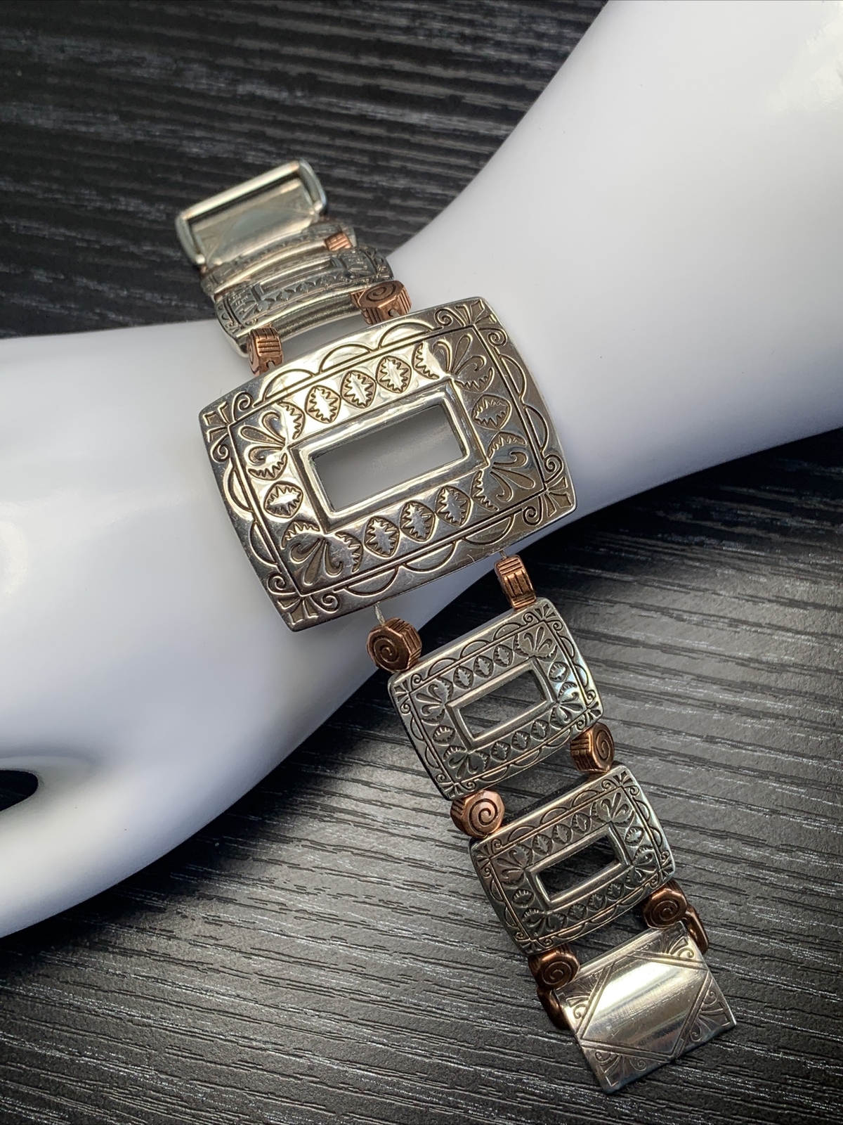 Signed Brighton Quality Silver Copper Southwester… - image 4