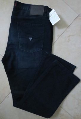 Jeans Homme GUESS Slim Jambe Droite - Taille 34x34 - Bleu Délavé Foncé - Neuf Avec étiquettes