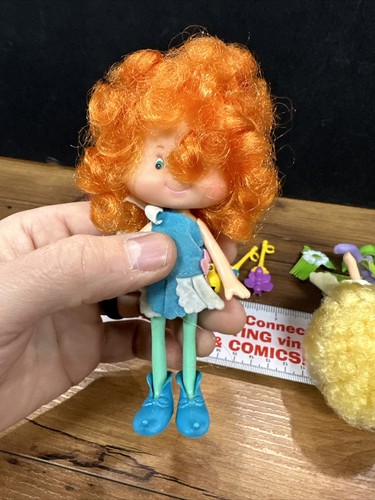 3x Herself the Elf 5" Mini Yellow Hair Vintage Doll 1982 American Greetings - Picture 8 of 10