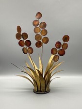 Vintage MCM Brutalist Brass Copper Metal Sculpture Gerdes Jere Money Tree Plant