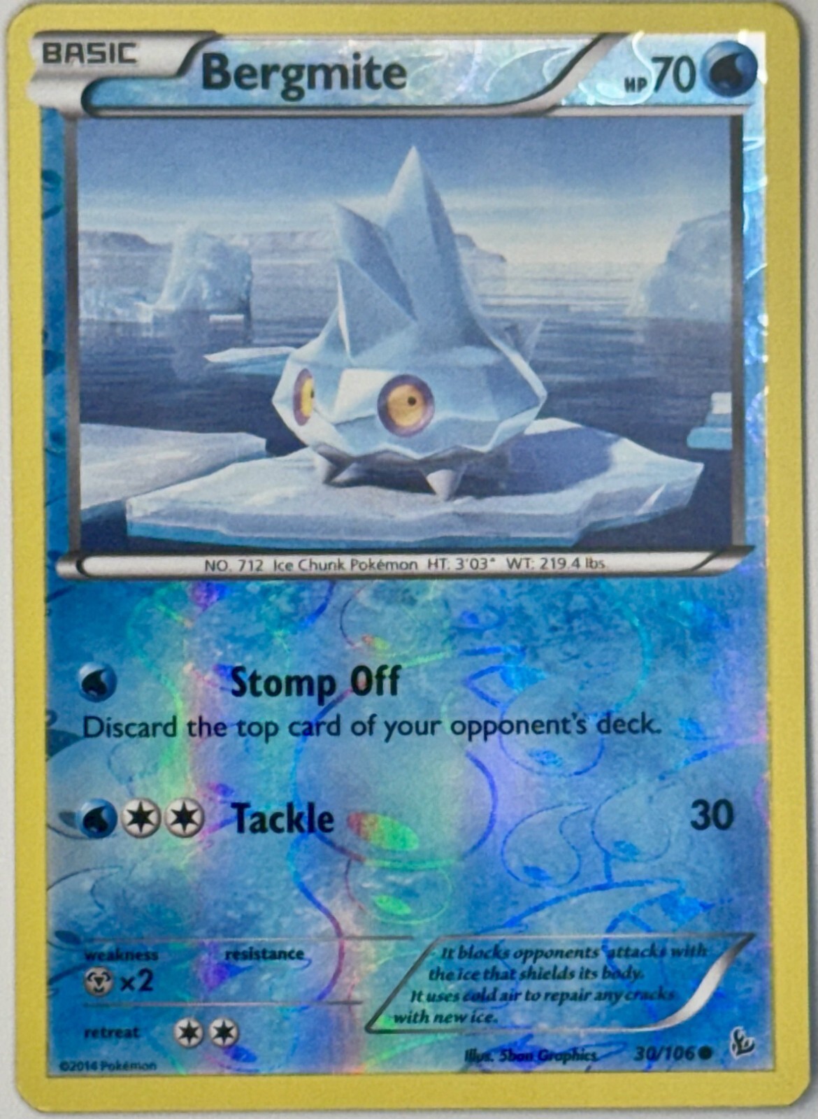 Bergmite 30/106 Flashfire Reverse Holo