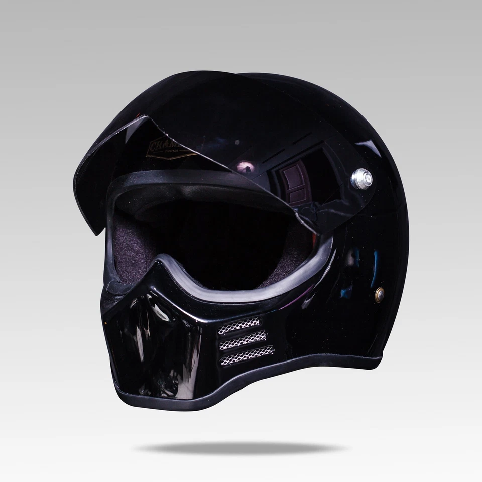 SALE! VINTAGE CUSTOM HELMET MT ZERO BLACK GLOSSY CAFERACER (NOT DOT CERTIFIED) - Image 2 of 4