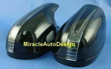 DOS CUBIERTAS DE ESPEJO RETROVISOR PUERTA LED NEGRO FLECHAS PARA MERCEDES BENZ R230 SL 2002-2005 Foto 3 de 4