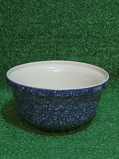 Large Blue Speckled Glazed Mixing Bowl Robert Goldsmith Studio Pottery Mark R8 