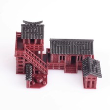 Chinese Ancient Building Tea House Model Scene Plastic Aquarium Bonsai Toys