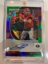 2020 Prizm Draft Football Jake Fromm Green Purple Auto /149 Georgia Bulldogs SP
