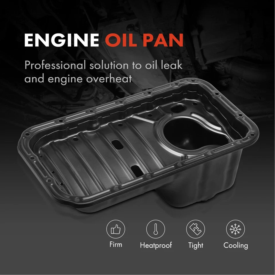 Cacerola de aceite del motor con tapón de drenaje para Chevrolet Spark 2013 2014 2015 L4 1,2 L acero Foto 2 de 4