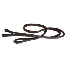 Nunn Finer Bella Donna Square Raised Fancy Stitched Soft Grip Reins 58''L Havana