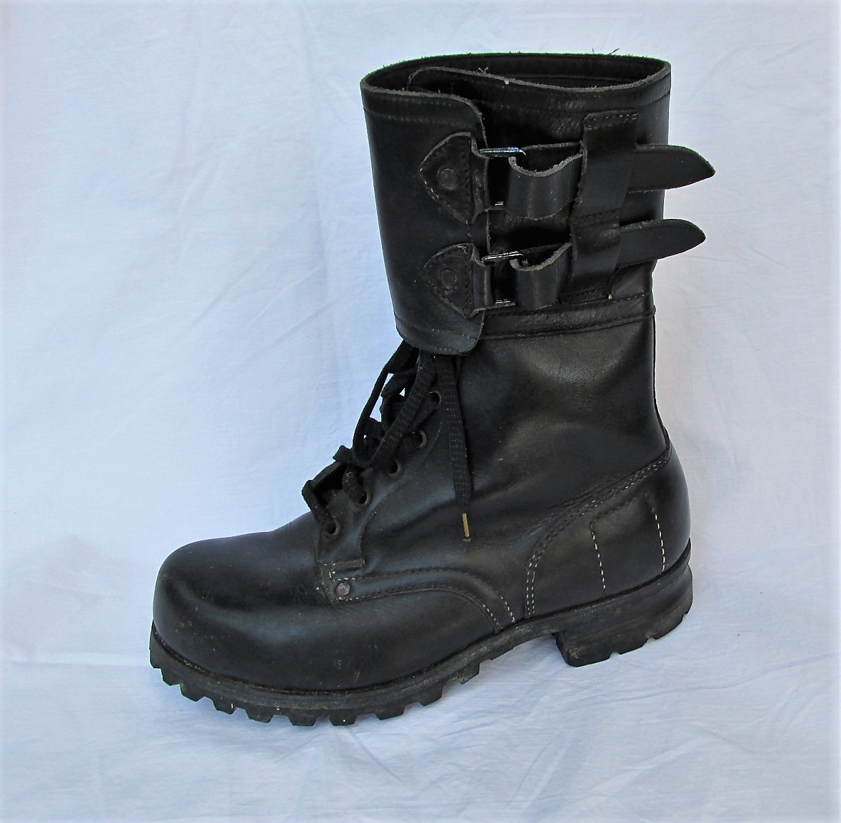 Vtg 1950s Czech Army Mens Military Leather Combat Boots Work