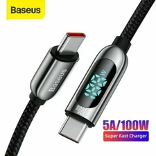 Baseus USB C To USB C Fast Charger PD 100W 5A Type C Charging Data Sync Cable