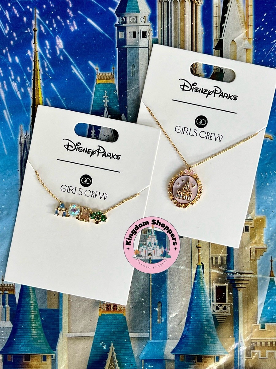 Walt Disney World Parks Attractions Icons & Castle Cameo Necklace