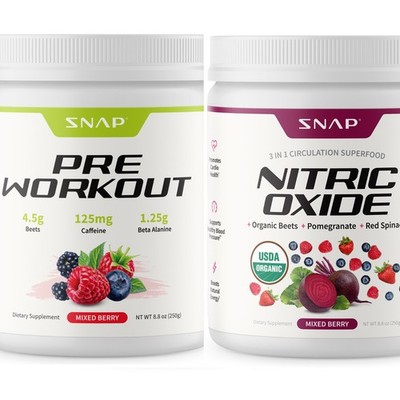 SNAP PreWorkout CLEAN Amino Acids Natural Energy Big Pumps No Jitters Just Power