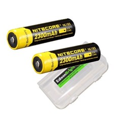 2 X Nitecore 2300mAh Protected Rechargeable Batteries NL183 for flashlights