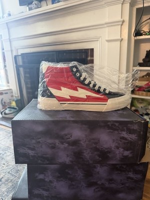 Brand New Vans Revenge X Storm Bolt Hightop Red Black Sneaker Size 9