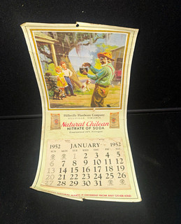 Natural Chilean Nitrate of Soda 1952 Advertising Calendar Multicolor