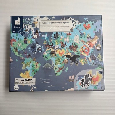 PUZZLE ONLY: Janod 350-Piece Jigsaw Puzzle Myths & Legends Educational 99x69cm