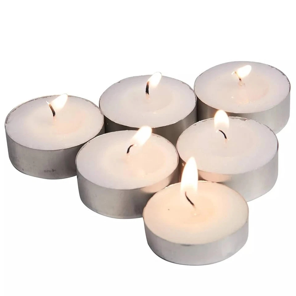 6 velas blancas Tealight diya sin humo sin perfume Foto 4 de 4
