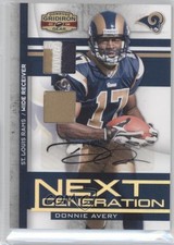 2008 Donruss Gridiron Gear Next Generation 9/15 Donnie Avery #NG-33 Auto 0b2