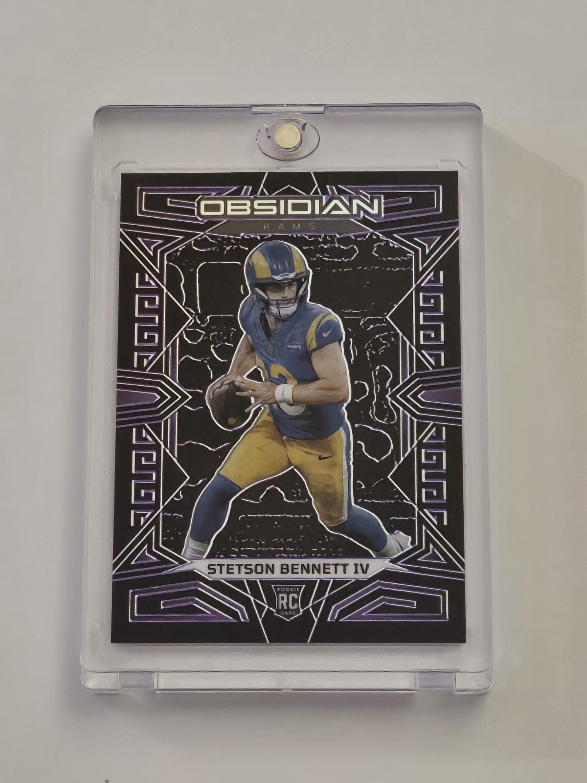 2023 Panini Obsidian Rookie Electric Etch Purple SP #155 STETSON BENNETT IV /75