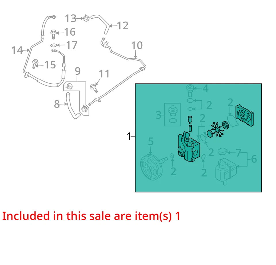 2012 Mazda 6 Power Steering Pump OEM 136K Miles - LKQ412733328 - Image 4 of 4
