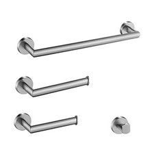 Bathroom Hardware Set,,Towel Bar,Towel Hook,Toliet Paper Holder,Brushed Nickel