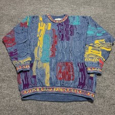 Vintage Coogi Blues Australia 3D Knit Multicolor Sweater Men  s XL Biggie Rare
