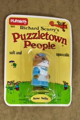 Vintage 1976 Playskool Richard Scarry s Puzzletown People   Nurse Nellie Figure